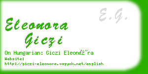 eleonora giczi business card